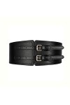 Ceinture Large pour Femme Ceinture élastique à la Taille pour Femme avec Pull All-Match Décoration de Taille Noire Femme Cuir