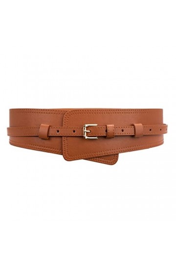 GANFANREN Ceinture Noire pour vêtements dextérieur pour Femmes avec Ceinture Large coréenne pour Ceinture de Robe de décorat