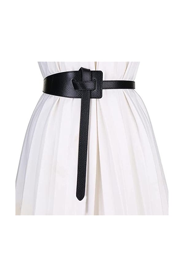 JHYS Taille de chaîne de Mode, Corset Femmes Ceintures Boucle de Noeud en Cuir PU Sangle de Taille Tout-Match Femme Robe Pard