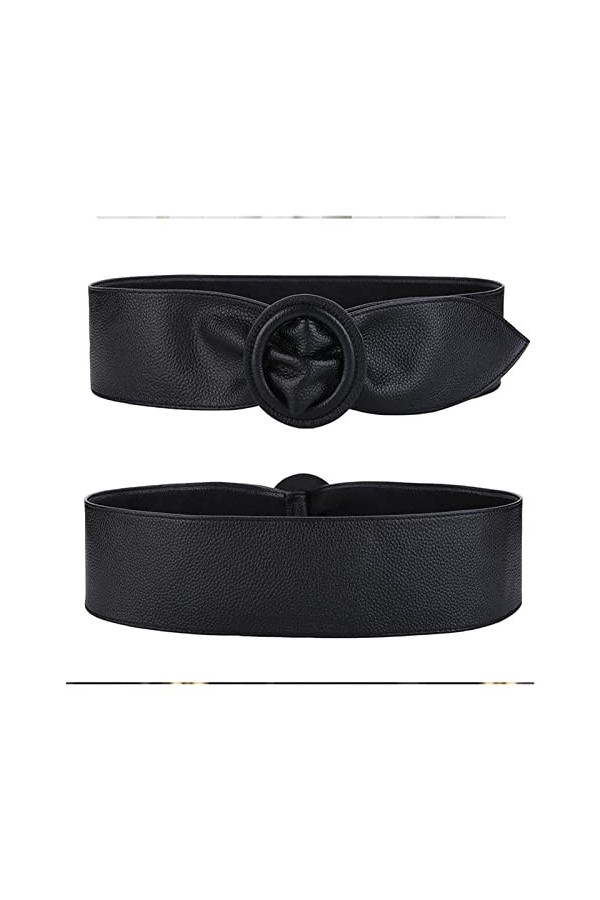 Ceinture de Pantalon pour Femme Manteau Ceinture Décoration Pull Jupe All-Match Noir Large Ceinture de Mode pour Femme Ceintu