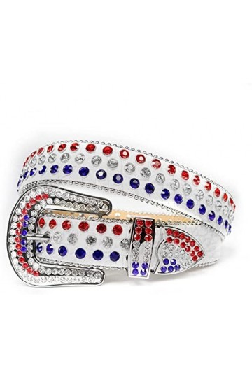 Sangle de ceinture en strass pour femmes pour jeans, ceintures à clous en cristal à boucle large, ceinture réglable en strass