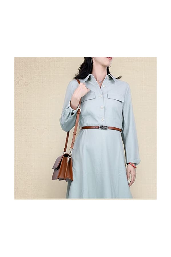 QZH Ceinture Ceinture Femme Mince All-Match Ceinture Décorative Accessoires Robe Ins Tendance Taille Taille Chaîne Femme Mar