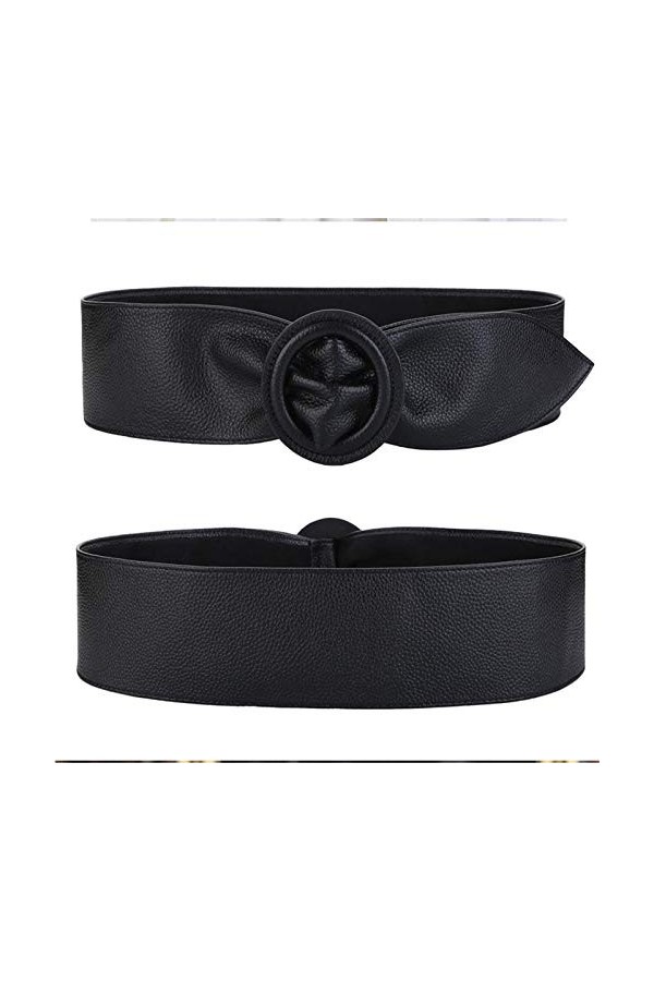 BAtlam Ceinture Large pour Femme Manteau Ceinture Décoration Pull Jupe Tout-Allumette Noir Ceinture Large pour Femme Ceinture