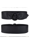 BAtlam Ceinture Large pour Femme Manteau Ceinture Décoration Pull Jupe Tout-Allumette Noir Ceinture Large pour Femme Ceinture