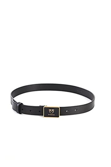 Pinko Ondina Belt H3 VIT.Soie Galvan Ceinture, Z99_Noir Limousine, M Femme