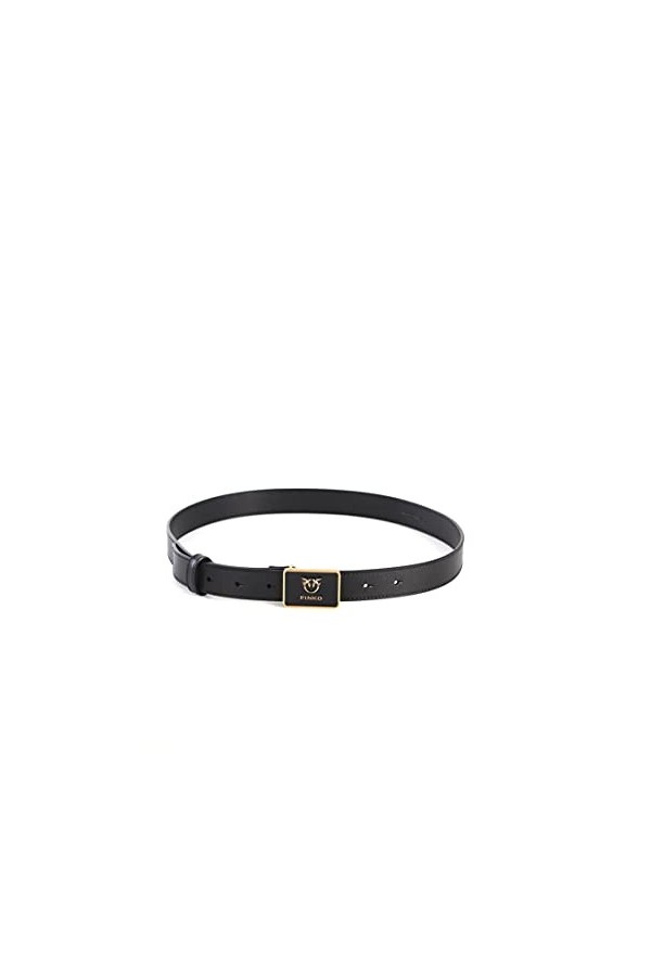 Pinko Ondina Belt H3 VIT.Soie Galvan Ceinture, Z99_Noir Limousine, M Femme