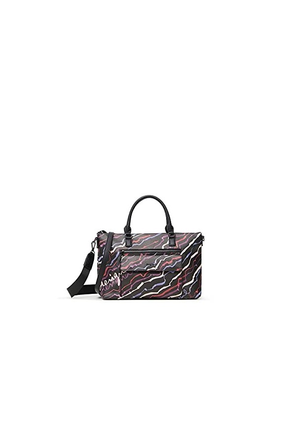 Desigual Bols_salvaje Padoue, Sac à Main Femme, Noir, Taille Unique