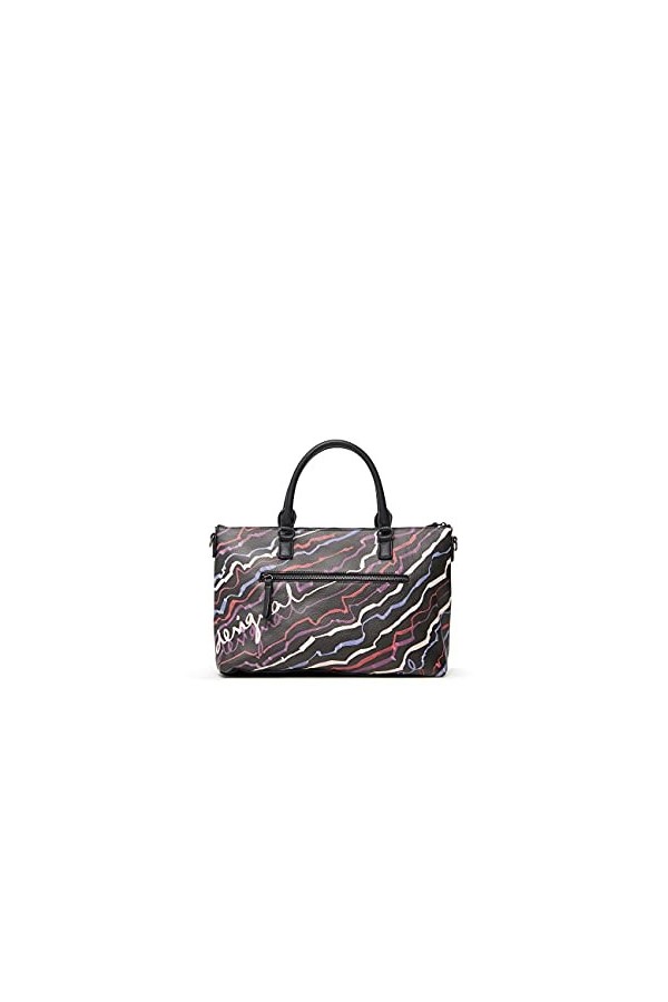 Desigual Bols_salvaje Padoue, Sac à Main Femme, Noir, Taille Unique