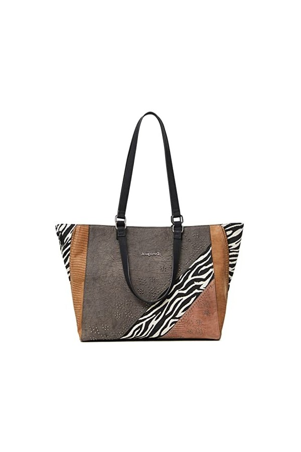 Desigual Bols_Mona Marsella, Sac de Courses Femme, Marron, Taille Unique