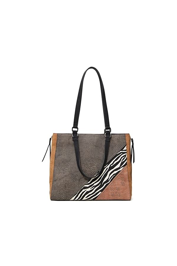 Desigual Bols_Mona Marsella, Sac de Courses Femme, Marron, Taille Unique