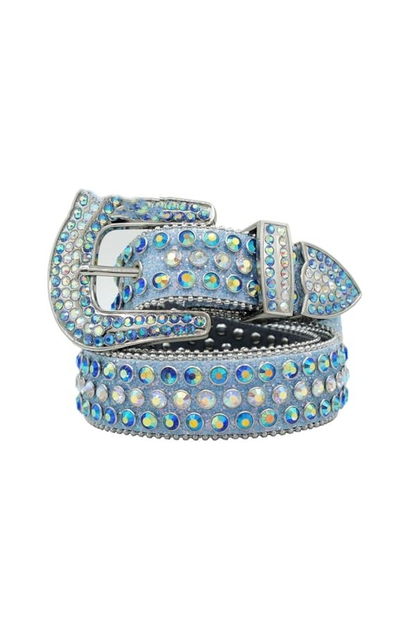 Ceinture unisexe western cowboy punk avec strass, NO4, 110 cm