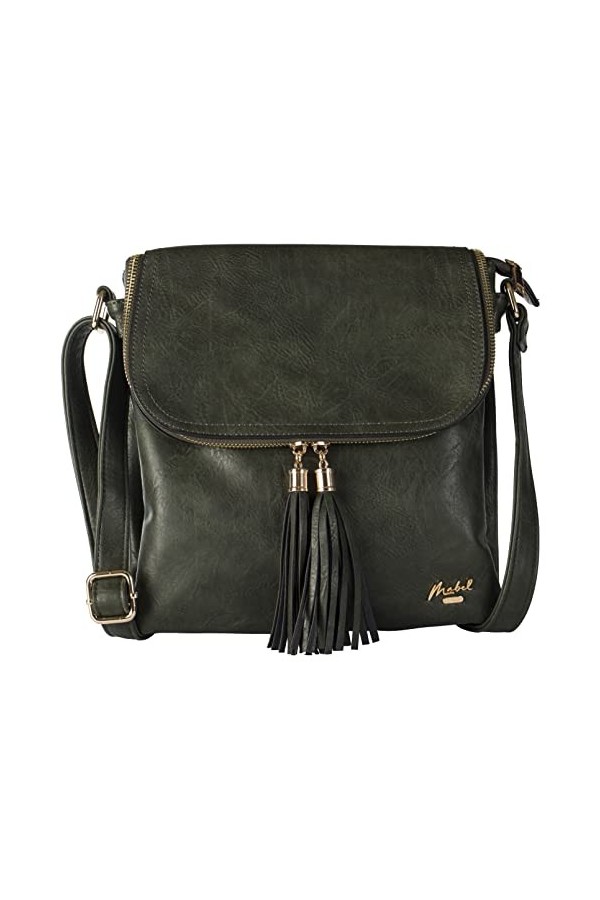 Mabel London - Sac à bandouilère pratique et élégant avec sangle ajustable - Noir