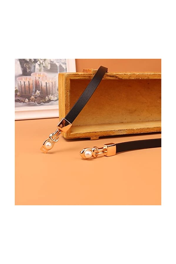 TaLcuS Mesdames Thin Thin Ceinture Robe décorative Corset Court de corsage Polyvalent élégant Boucle en perle à la taille de 