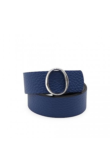 Orciani Ceinture Soft Double en cuir bleu royal D10095SOFT REAL NOIR, bleu, 80 cm