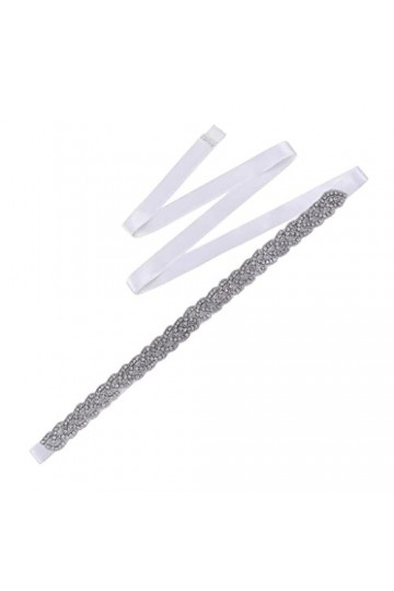 MJWDP Ceinture en Strass Ceinture de mariée Fait à la Main for Robes de Demoiselle dhonneur fête des Accessoires de Mariage 