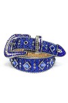 Ceinture vintage avec strass cloutés en cristal pour cowgirl Cowboy Bling Strap Ceinture pour femme et homme