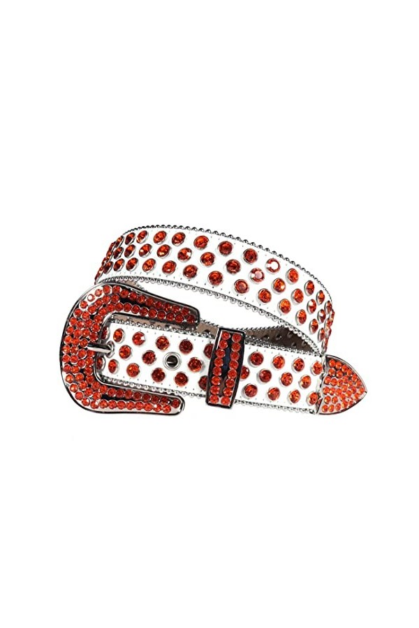 Ceinture en cuir avec strass, ceinture de boucle de diamant de luxe, pour femmes et hommes, taille décorative pour jeans, Bla