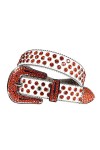 Ceinture en cuir avec strass, ceinture de boucle de diamant de luxe, pour femmes et hommes, taille décorative pour jeans, Bla