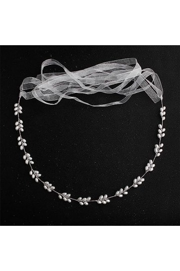 JJZXD Perle Mince Ceinture de mariée à la Main Ceintures de Mariage Ceintures Robe Accessoires Ruban mariée Demoiselle dhonn