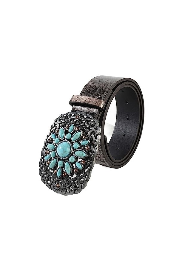 JJZXD Ceinture de Ceinture de décoration en Relief Polyvalente avec Strass sculptés Vintage for Femmes