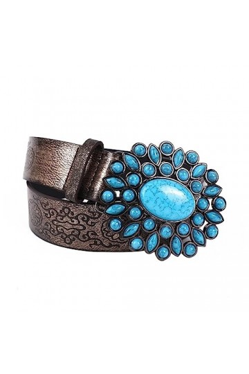 JJZXD Ceinture de décoration de Ceinture à Boucle Circulaire de Style Ethnique à la Mode et Polyvalente