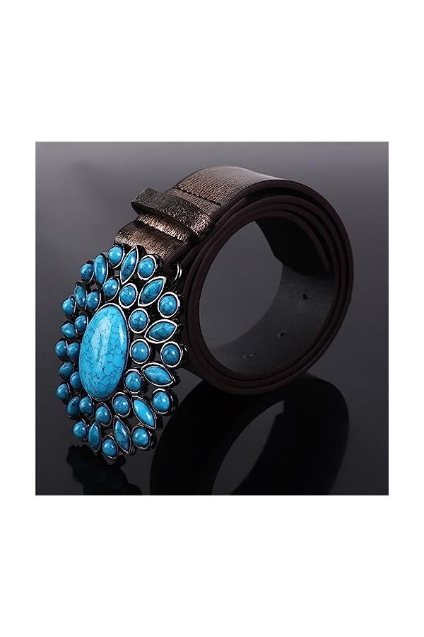 JJZXD Ceinture de décoration de Ceinture à Boucle Circulaire de Style Ethnique à la Mode et Polyvalente