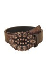 JJZXD Ceinture décorative Polyvalente personnalisée de Style Ethnique en Relief sculpté en Strass Vintage