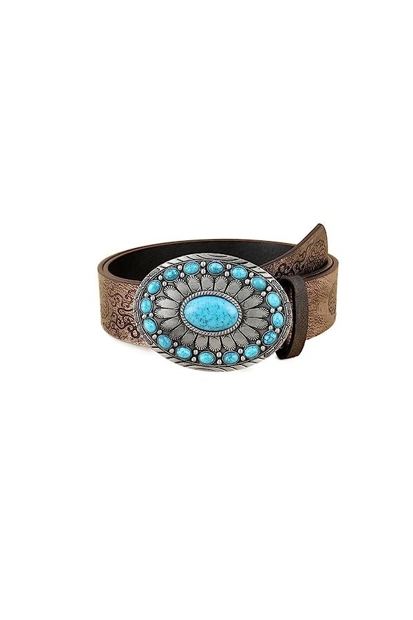 JJZXD Ceinture Femme Style Ethnique Vintage Personnalisé Polyvalent Sculpté Accessoires Ceinture