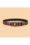 JJZXD Ceinture Femme Rétro Personnalité Européenne Et Américaine Mode Motif Polyvalent Style Ethnique Décoration Ceinture