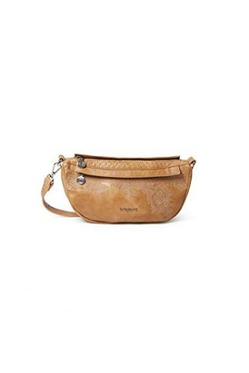 Desigual PU Shoulder Bag, Sac Femme, Marron, Taille Unique
