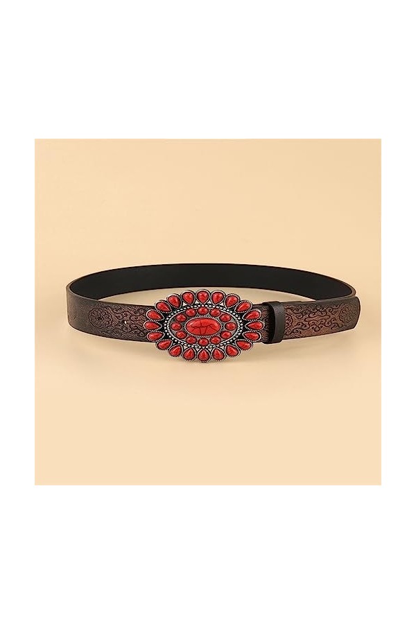 JJZXD Ceinture Femme Style Ethnique Rétro Personnalisé Mode Ceinture Décorative Polyvalente