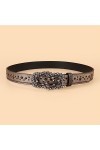 JJZXD Vintage Strass Pentagramme Gaufrage Sculpture Ceinture De Style National De Mode Personnalisée