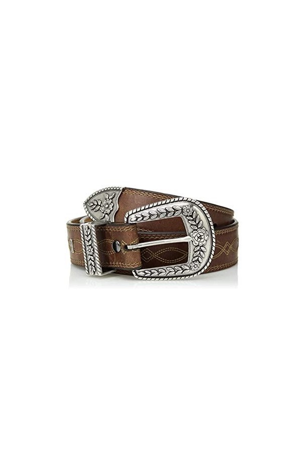 Ariat Womens Fatbaby Center Stitch Belt, Brown, 40