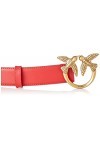 Pinko Love Berry H3 Belt Vello Set Ceinture, R41q_Rouge Grenat Antique Or, S Femme