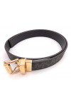 Michael Kors Brown Tan Signature Reversible Gold Leather Belt