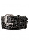 ARIAT Western Belt A1565001 Ceinture en cuir pour femme Motif floral Noir, noir, Large