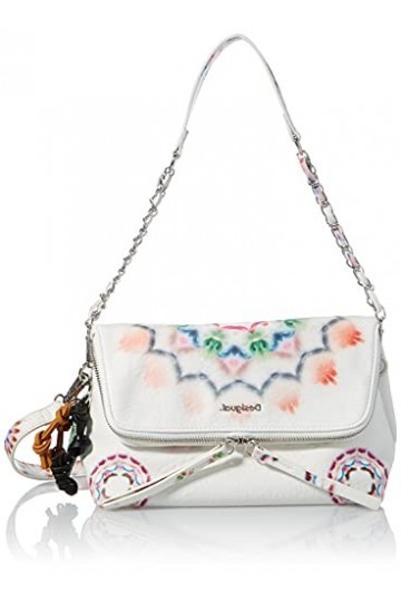Desigual PU Across Body Bag, Handbag Femme, Blanc, Taille Unique