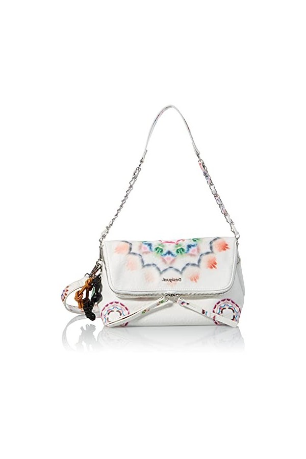 Desigual PU Across Body Bag, Handbag Femme, Blanc, Taille Unique