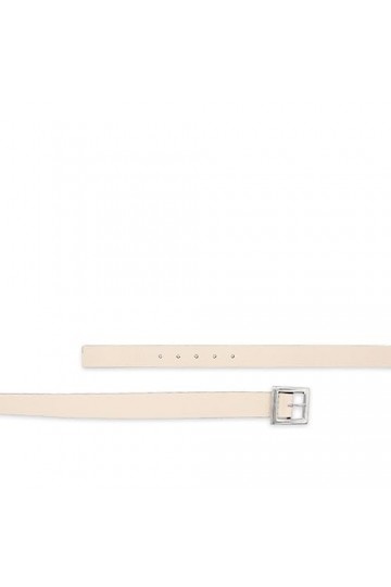 Orciani Ceinture réversible avec boucle carrée D10096SOFT IVOIRE NOIR, Blanc, 85 cm