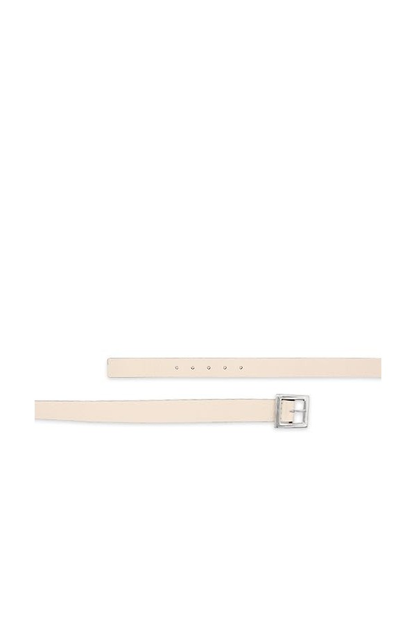 Orciani Ceinture réversible avec boucle carrée D10096SOFT IVOIRE NOIR, Blanc, 85 cm