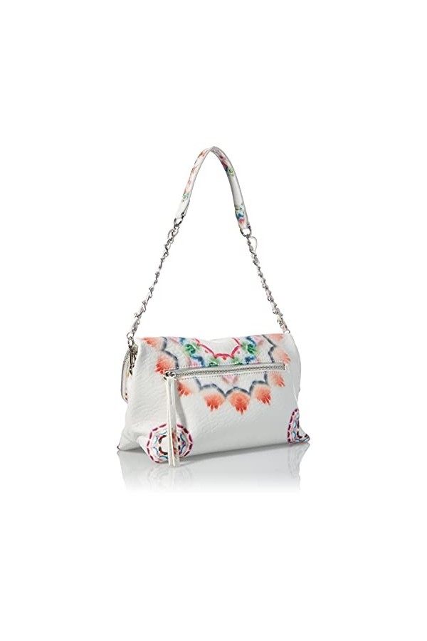 Desigual PU Across Body Bag, Handbag Femme, Blanc, Taille Unique