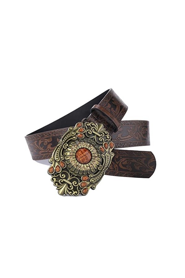 CZDYUF Ceinture de Mode Polyvalente avec Un Style Ethnique rétro en Relief et Un Design personnalisé Color : D, Size : 115