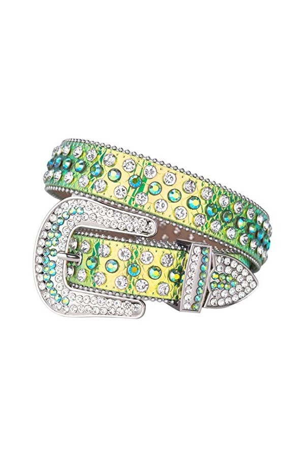 Ceintures de luxe en strass pour femme - Style punk rock - Avec strass