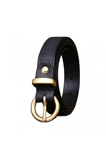 Vache véritable Ceintures Laiton Boucle ardillon Ceinture en Peau de Vache for Femmes Jeans Accessoires Size : 46inch/115cm,