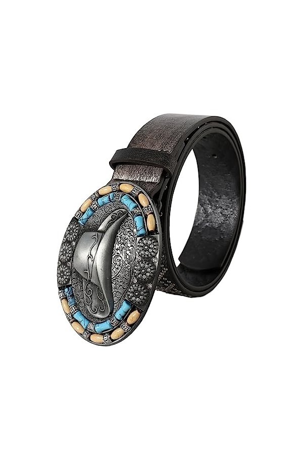 JJZXD Ceinture Femmes Style Occidental Chapeau Matériel Vintage Sculpté Dot Diamant Style Polyvalent Style Ethnique Ceinture 