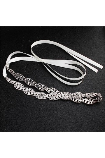 JJZXD Strass Ceinture de mariée Robe de mariée Accessoires Cristal Ceintures Ceintures Ruban mariée Bal Demoiselle dhonneur 