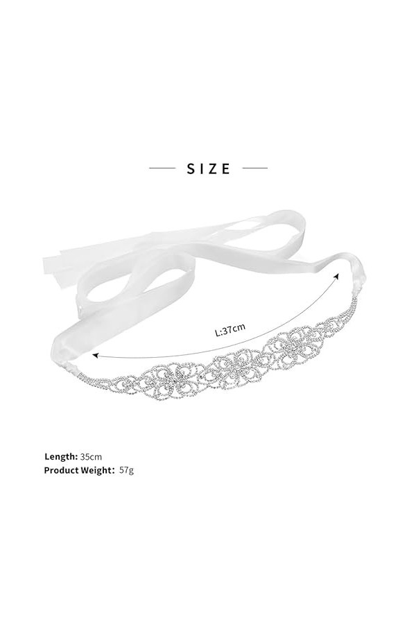 JJZXD Strass Ceinture de mariée for Femme Ceinture en Cristal Faite à la Main Accessoires de Mariage Robe Cadeau de Demoisell