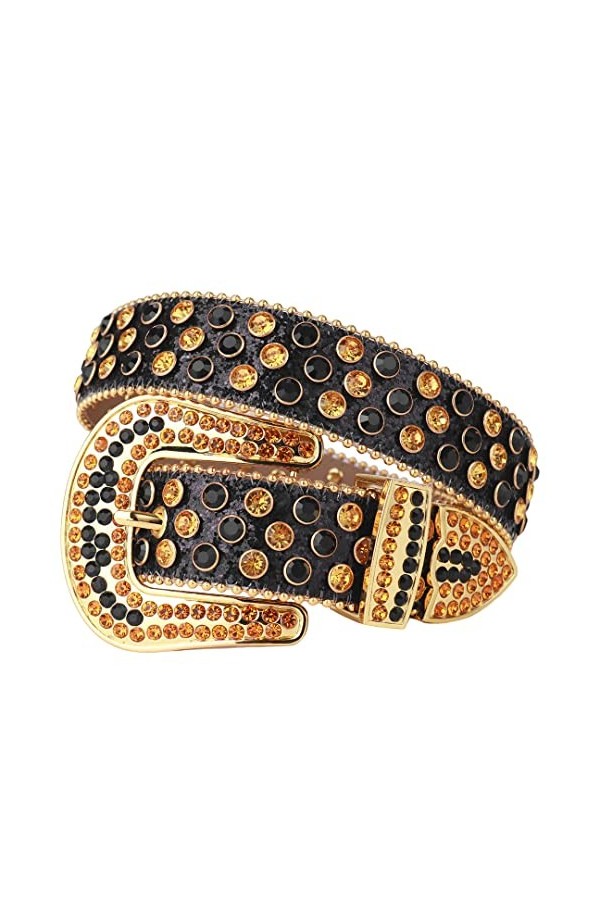 Ceinture de luxe pour homme et femme avec strass et strass