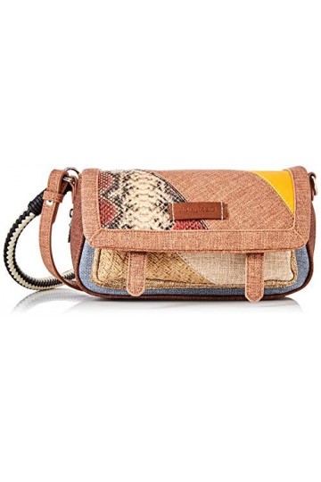 Desigual Fabric Across Body Bag, Sac a Main Femme, Multicolore, Taille unique