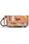 Desigual Fabric Across Body Bag, Sac a Main Femme, Multicolore, Taille unique